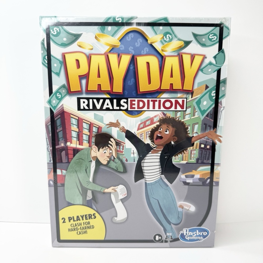 Pay Day Rivals Edition Board Game Hasbro 2 Players Ages 8+